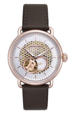 Product SKU: 1798-20RWD-RCase Material: Rose gold tone caseCase Size: 42.0mmDial Size: 36.5mm X 36.5 mmDial Color: Silver Bracelet:  Brown calfskin leather strapCrystal: Sapphire crystal with anti-reflective treatmentCrown: 7.0mmMovement: 82S5 /  Automatic 