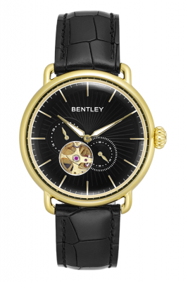 Product SKU: 1798-30KBB-KCase Material: Gold tone caseCase Size: 42.0mmDial Size: 36.5mm X 36.5 mmDial Color: Black Bracelet:  Black calfskin leather strap Crystal: Sapphire crystal with anti-reflective treatmentCrown: 7.0mmMovement: 82S7 /  Automatic  
