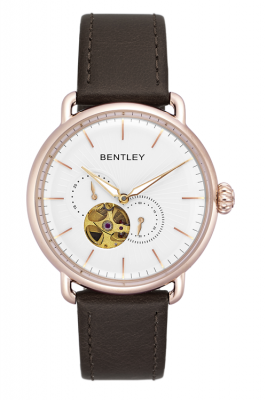 Product SKU: 1798-30RWD-RCase Material: Rose gold tone caseCase Size: 42.0mmDial Size: 36.5mm X 36.5 mmDial Color: Silver Bracelet:  Brown calfskin leather strapCrystal: Sapphire crystal with anti-reflective treatmentCrown: 7.0mmMovement: 82S7 /  Automatic  