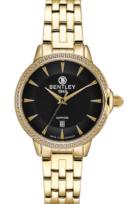 Product SKU: 1827-101LKBICase Material: Gold tone stainless steel,Case with 63pcs white sapphireCase Size: 32.0mm X 37.5mmDial Size: 26.0 mmDial Color: Black dialCrystal: Sapphire crystal glassCrown:  5.5mmMovement: GN10