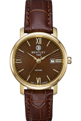 Product SKU: 1830-10LKDDCase Material: Gold tone caseCase Size: 32.0mm X 32.0mmDial Size:  26.5 mmDial Color: Brown dialBracelet:  Brown calfskin leather strapCrystal: Sapphire crystal glassCrown: 4.0mmMovement: VX12E