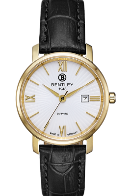 Product SKU: 1830-10LKWBCase Material: Gold tone caseCase Size: 32.0mm X 32.0mmDial Size: 26.5 mmDial Color: White dialBracelet:  Black calfskin leather strapCrystal: Sapphire crystal glassCrown: 4.0mmMovement: VX12E