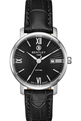 Product SKU: 1830-10LWBBCase Material: Stainless steel caseCase Size: 32.0mm X 32.0mmDial Size: 26.5 mmDial Color: Black dialBracelet:  Black calfskin leather strapCrystal: Sapphire crystal glassCrown: 4.0mmMovement:  VX12E