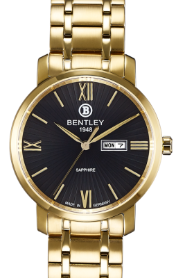 Product SKU: 1830-10MKBICase Material: Gold tone stainless steelCase Size: 40.0mm X 40.0mmDial Size:  33.5 mmDial Color: Black dialCrystal: Sapphire crystal glassCrown: 5.0mmMovement: VX33E