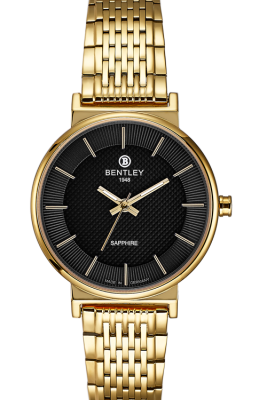 Product SKU: 1855-10LKBICase Material: Gold tone stainless steelCase Size: 30.0mm X 36.0mmDial Size: 26.5 mmDial Color: Black dialCrystal: Sapphire crystal glassCrown: 3.5mmMovement: VX51