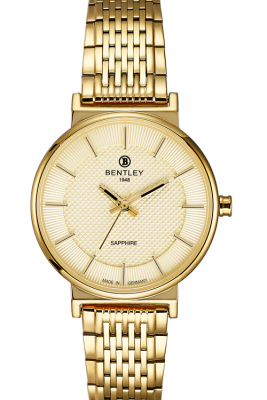 Product SKU: 1855-10LKKICase Material: Gold tone stainless steelCase Size: 30.0mm X 36.0mmDial Size: 26.5 mmDial Color: Gold dialCrystal: Sapphire crystal glassCrown: 3.5mmMovement: VX51