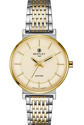 Product SKU: 1855-10LTKICase Material: Gold two tone stainless steelCase Size: 30.0mm X 36.0mmDial Size: 26.5 mmDial Color: Gold dialCrystal: Sapphire crystal glassCrown: 3.5mmMovement: VX51