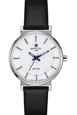 Product SKU: 1855-10LWCBCase Material: Stainless steel caseCase Size: 30.0mm X 36.0mmDial Size: 26.5 mmDial Color: Silver dialBracelet:  Black calfskin leather strapCrystal: Sapphire crystal glassCrown: 3.5mmMovement: VX51