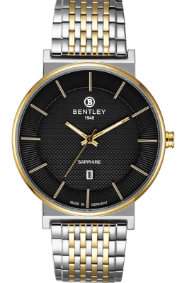 Product SKU: 1855-10MTBICase Material: Gold two tone stainless steelCase Size: 40.0mm X 47.0mmDial Size: 36.5 mmDial Color: Black dialCrystal: Sapphire crystal glassCrown: 4.5mmMovement: VX32