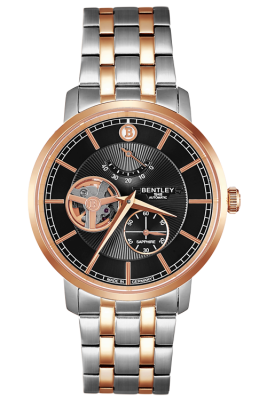 Product SKU: 1862-15MTBI-RCase Material: Rose gold two tone stainless steelCase Size: 40.0mm X 46.3mmDial Size: Ø 35.0 mmDial Color: Black dialCrystal: Sapphire crystal glassCrown: 5.5mmMovement: EPSON YN88 / Automatic