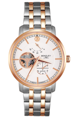 Product SKU: 1862-15MTWI-RCase Material: Rose gold  two tone stainless steelCase Size: 40.0mm X 46.3mmDial Size: Ø 35.0 mmDial Color: White dialCrystal: Sapphire crystal glassCrown: 5.5mmMovement: EPSON YN88 / Automatic