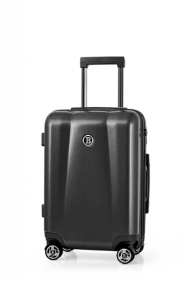 型号: BL-L220511-20◆ 20英寸黑色车款细格纹拉链框拉杆箱◆ 尺寸：57×23×39.5 公分◆ 重量：3.2 公斤◆ 材质：外框PC / 铝合金手推车手柄 / 耐压，防水◆ 特点： 防撞角设计 / 多钉加固设计 / 360度转向静音轮 / 全球TSA双锁 / 防尘罩◆ 黑色◆ 定价:￥1888