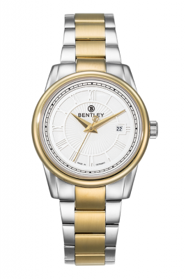Product SKU: 1615-207772Case Material: Gold two tone stainless steelCase Size: 32.0mm X 38.2mmDial Size: 26.0mm X 26.0mmDial Color: SilverCrystal: Sapphire crystal with anti-reflective treatmentCrown: 4.5mmMovement: MIYOTA GN10