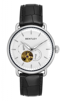 Product SKU: 1798-30WWBCase Material: Stainless steel case Case Size: 42.0mmDial Size: 36.5mm X 36.5 mmDial Color: Silver Bracelet:  Black calfskin leather strap Crystal: Sapphire crystal with anti-reflective treatmentCrown: 7.0mmMovement: 82S7 / Automatic 