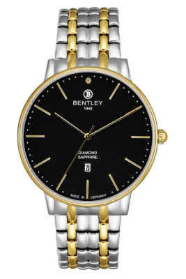 Product SKU: 1852-102MTBICase Material: Gold two tone stainless steelCase Size: 41.5mm X 51.0mmDial Size: 38.0 mmDial Color: Black dial with 1pcs diamondCrystal: Sapphire crystal glassCrown: 4.5mmMovement: VX32-6H