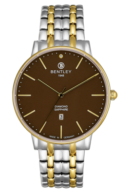 Product SKU: 1852-102MTDICase Material: Gold two tone stainless steelCase Size: 41.5mm X 51.0mmDial Size: 38.0 mmDial Color: Brown dial with 1pcs diamondCrystal: Sapphire crystal glassCrown: 4.5mmMovement: VX32-6H