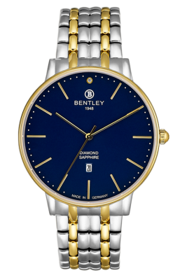 Product SKU: 1852-102MTNICase Material: Gold two tone stainless steelCase Size: 41.5mm X 51.0mmDial Size: 38.0 mmDial Color: Blue dial with 1pcs diamondCrystal: Sapphire crystal glassCrown: 4.5mmMovement: VX32-6H
