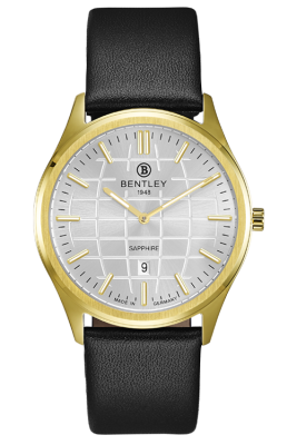 Product SKU: 1871-10MKCBCase Material: Gold tone caseCase Size: 41.0mm X 47.5mmDial Size: Ø 34.0 mmDial Color: Silver dial Bracelet:  Black calfskin leather strapCrystal: Sapphire crystal glassCrown: 4.5mmMovement: VX3KE-6H