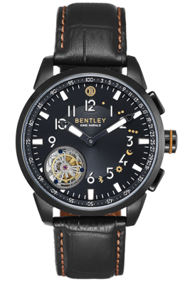 Product SKU: 1870-28MBBBCase Material: Black tone stainless steel caseCase Size: 44.5mm X 44.5mmDial Size: Ø 39.0 mmDial Color: Black dial Bracelet:  Black calfskin leather strapCrystal: Sapphire crystal glassCrown: 7.0mmMovement: TX501 / Tourbillon