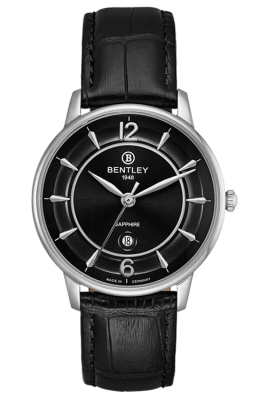 Product SKU: 1853-10MWBBCase Material: Stainless steel caseCase Size: 40.0mm X 46.5mmDial Size: 36.5 mmDial Color: Black dialBracelet:  Black calfskin leather strapCrystal: Sapphire crystal glassCrown: 4.5mmMovement: VX32