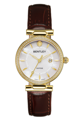 型号: BL2339-10LKWD商品介绍: 錶殼鑲 60顆白色藍寶石材质: IP金色不鏽鋼錶殼表壳尺寸: 32.0 X 38.5mm表盘尺寸: Ø26.0mm表盘颜色: 白色珍珠母貝表带:  咖啡色真皮皮帶表镜: 耐磨損藍寶石水晶玻璃表冠: Ø 4.0mm机芯: 2015