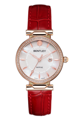 型号: BL2339-10LRWR商品介绍: 錶殼鑲 60顆白色藍寶石材质: IP玫瑰金色不鏽鋼錶殼表壳尺寸: 32.0 X 38.5mm表盘尺寸: Ø26.0mm表盘颜色: 白色珍珠母貝表带:  紅色真皮皮帶表镜: 耐磨損藍寶石水晶玻璃表冠: Ø 4.0mm机芯: 2015