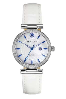 型号: BL2339-10LWWW商品介绍: 錶殼鑲 60顆白色藍寶石
材质: 不鏽鋼錶殼表壳尺寸: 32.0 X 38.5mm表盘尺寸: Ø26.0mm表盘颜色: 白色珍珠母貝表带:  白色真皮皮帶表镜: 耐磨損藍寶石水晶玻璃表冠: Ø 4.0mm机芯: 2015