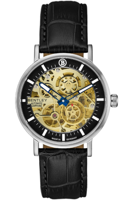 Product SKU: 1833-25MWBBCase Material: All stainless steelCase Size: 39.0mm X 34.0mmDial Size: 34.0 mmDial Color: Black dial / Small SecondBracelet:  Black calfskin leather strapCrystal: Sapphire crystal glassCrown: 5.5mmMovement: 8N40 / Automatic