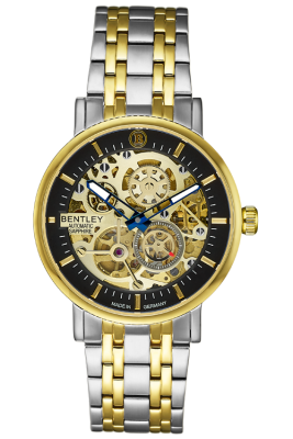 Product SKU: 1833-25MTBICase Material: Gold two tone stainless steelCase Size: 39.0mm X 34.0mmDial Size: 34.0 mmDial Color: Black dial / Small SecondCrystal: Sapphire crystal glassCrown: 5.5mmMovement: 8N40 / Automatic