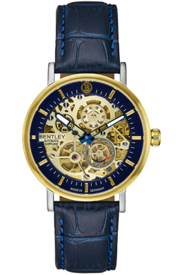 Product SKU: 1833-25MTNNCase Material: Gold two tone caseCase Size: 39.0mm X 34.0mmDial Size: 34.0 mmDial Color: Blue dial / Small SecondBracelet:  Blue calfskin leather strapCrystal: Sapphire crystal glassCrown: 5.5mmMovement: 8N40 / Automatic