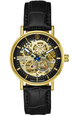 Product SKU: 1833-25MKBBCase Material: Gold tone caseCase Size: 39.0mm X 34.0mmDial Size: 34.0 mmDial Color: Black dial / Small SecondBracelet:  Black calfskin leather strapCrystal: Sapphire crystal glassCrown: 5.5mmMovement: 8N40 / Automatic