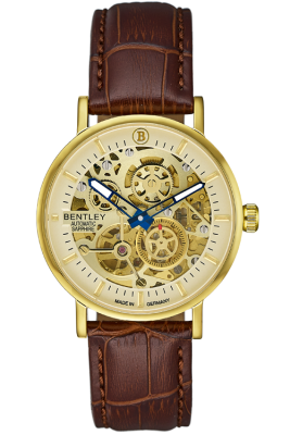 Product SKU: 1833-25MKKDCase Material: Gold tone caseCase Size: 39.0mm X 34.0mmDial Size: 34.0 mmDial Color: Gold dial / Small SecondBracelet:  Brown calfskin leather strapCrystal: Sapphire crystal glassCrown: 5.5mmMovement: 8N40 / Automatic