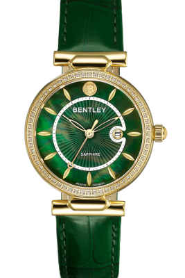 Product SKU: BL2339-10LKGGDescription: Gold tone caseCase Material: Case with 60pcs white sapphireCase Size: 32.0mm X 38.5mmDial Size: Ø 26.0mmDial Color: Green MOP dialBracelet:  Green calfskin leather strapCrystal: Sapphire crystal glassCrown: Ø 4.0mmMovement: 2015