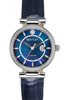 Product SKU: BL2339-10LWNNDescription: Stainless steel caseCase Material: Case with 60pcs white sapphireCase Size: 32.0mm X 38.5mmDial Size: Ø 26.0mmDial Color: Blue MOP dialBracelet:  Blue calfskin leather strapCrystal: Sapphire crystal glassCrown: Ø 4.0mmMovement: 2015