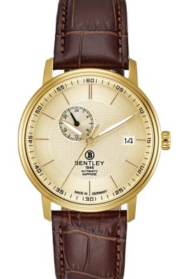 Product SKU: 1832-15MKKDCase Material: Gold tone caseCase Size: 40.0mm X 46.0mmDial Size: 34.0 mmDial Color: Gold dialBracelet:  Brown calfskin leather strapCrystal: Sapphire crystal glassCrown: 5.5mmMovement: NH37 / Automatic