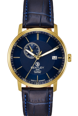 Product SKU: 1832-15MKNNCase Material: Gold tone caseCase Size: 40.0mm X 46.0mmDial Size: 34.0 mmDial Color: Blue dialBracelet:  Blue calfskin leather strapCrystal: Sapphire crystal glassCrown: 5.5mmMovement: NH37 / Automatic