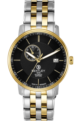 Product SKU: 1832-15MTBICase Material: Gold two tone stainless steelCase Size: 40.0mm X 46.0mmDial Size: 34.0 mmDial Color: Black dialCrystal: Sapphire crystal glassCrown: 5.5mmMovement: NH37 / Automatic