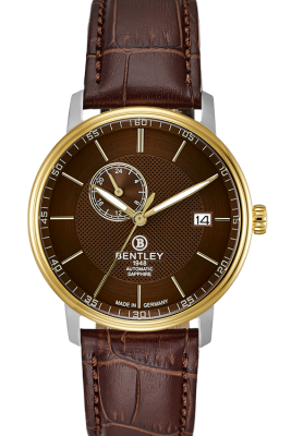 Product SKU: 1832-15MTDDCase Material: Gold two tone caseCase Size: 40.0mm X 46.0mmDial Size: 34.0 mm Dial Color: Brown dialBracelet:  Brown calfskin leather strapCrystal: Sapphire crystal glassCrown: 5.5mmMovement: NH37 / Automatic