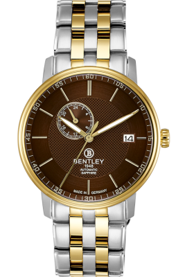 Product SKU: 1832-15MTDICase Material: Gold two tone stainless steelCase Size: 40.0mm X 46.0mmDial Size: 34.0 mmDial Color: Brown dialCrystal: Sapphire crystal glassCrown: 5.5mmMovement: NH37 / Automatic