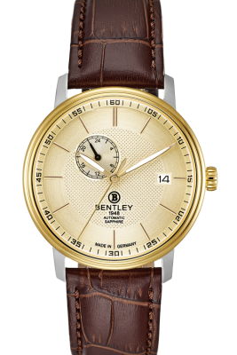 Product SKU: 1832-15MTKDCase Material: Gold two tone caseCase Size: 40.0mm X 46.0mmDial Size: 34.0 mmDial Color: Gold dialBracelet:  Brown calfskin leather strapCrystal: Sapphire crystal glassCrown: 5.5mmMovement: NH37 / Automatic