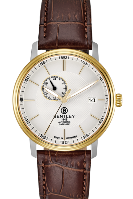 Product SKU: 1832-15MTWDCase Material: Gold two tone caseCase Size: 40.0mm X 46.0mmDial Size: 34.0 mmDial Color: White dialBracelet:  Brown calfskin leather strapCrystal: Sapphire crystal glassCrown: 5.5mmMovement: NH37 / Automatic