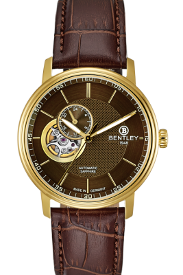 Product SKU: 1832-25MKDDCase Material: Gold tone caseCase Size: 40.0mm X 46.0mmDial Size: 34.0 mmDial Color: Brown dialBracelet:  Brown calfskin leather strapCrystal: Sapphire crystal glassCrown: 5.5mmMovement: NH39 / Automatic