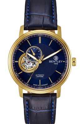 Product SKU: 1832-25MKNNCase Material: Gold tone caseCase Size: 40.0mm X 46.0mmDial Size: 34.0 mmDial Color: Blue dialBracelet:  Blue calfskin leather strapCrystal: Sapphire crystal glassCrown: 5.5mmMovement: NH39 / Automatic