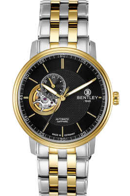 Product SKU: 1832-25MTBICase Material: Gold two tone stainless steelCase Size: 40.0mm X 46.0mmDial Size: 34.0 mmDial Color: Black dialCrystal: Sapphire crystal glassCrown: 5.5mmMovement: NH39 / Automatic