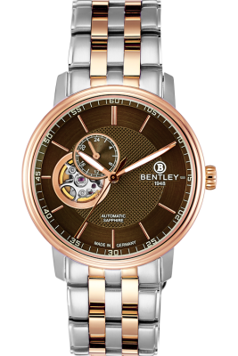 Product SKU: 1832-25MTDI-RCase Material: Rose gold two tone stainless steelCase Size: 40.0mm X 46.0mmDial Size: 34.0 mmDial Color: Brown dialCrystal: Sapphire crystal glassCrown: 5.5mmMovement: NH39 / Automatic