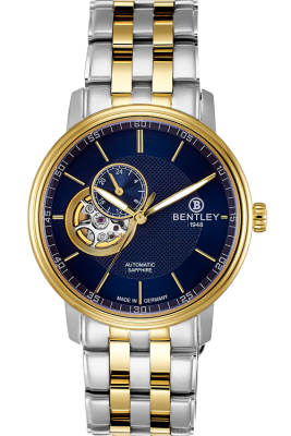 Product SKU: 1832-25MTNICase Material: Gold two tone stainless steelCase Size: 40.0mm X 46.0mmDial Size: 34.0 mmDial Color: Blue dialCrystal: Sapphire crystal glassCrown: 5.5mmMovement: NH39 / Automatic