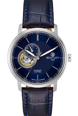 Product SKU: 1832-25MWNNCase Material: Stainless steel caseCase Size: 40.0mm X 46.0mmDial Size: 34.0 mmDial Color: Blue dialBracelet:  Blue calfskin leather strapCrystal: Sapphire crystal glassCrown: 5.5mmMovement: NH39 / Automatic