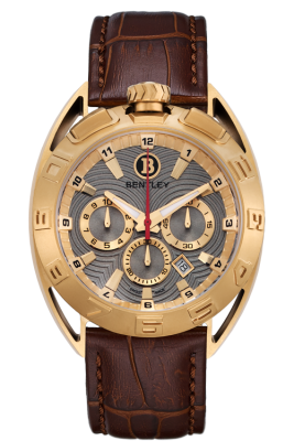 Product SKU: BL82-70471-1Case Material: Titanium case with  gold  tone plating Case Size: 46.0mm X 54.5mmDial Size: Ø 34.0mmDial Color: Grey dialBracelet:  Brown genuine leather strapCrystal: Sapphire crystal glassCrown: Ø 8.0mmMovement: Ronda 3540.D