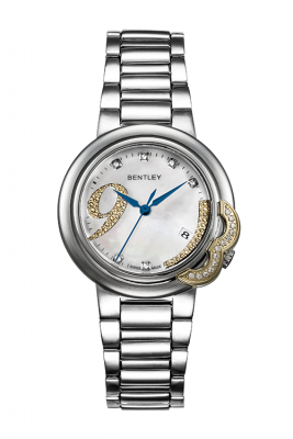 Product SKU: 89-202000Case Material: Gold two tone stainless steel,Case with 13pcs diamondCase Size: 35.0mm X 41.7mmDial Size: 25.0mm X 25.0mmDial Color: White MOP dial with 6pcs diamondCrystal: Sapphire crystal with anti-reflective treatmentCrown: 4.0mmMovement: RONDA 705-3