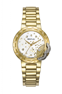 Product SKU: 89-402474Case Material: Gold two tone stainless steel,Case with 43pcs diamondCase Size: 35.0mm X 41.7mmDial Size: 25.0mm X 25.0mmDial Color: White MOP dial with 9pcs diamondCrystal: Sapphire crystal with anti-reflective treatmentCrown: 4.0mmMovement: RONDA 705-3
